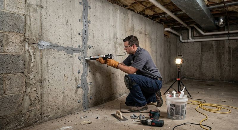 Basement Crack Repair in Matthews, NC