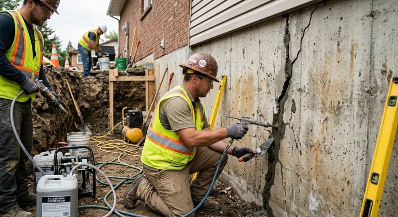 Cracked Foundation Repair in Mount Holly, NC