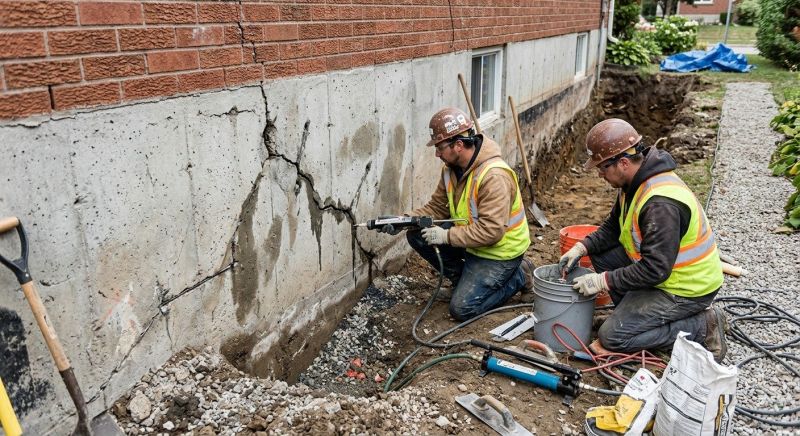 Cracked Foundation Repair in Waxhaw, NC