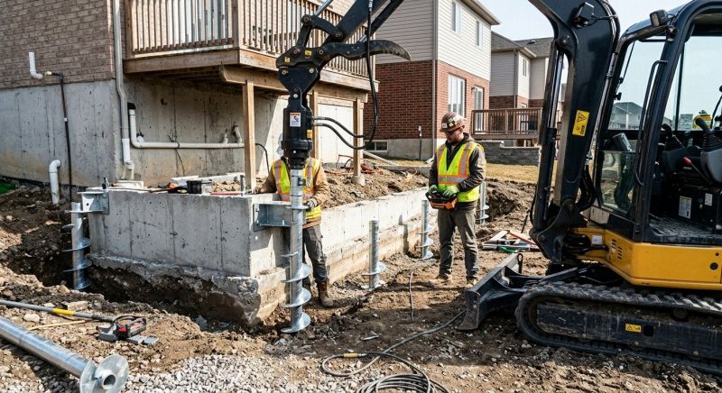 Helical Pile Installation in Matthews, NC