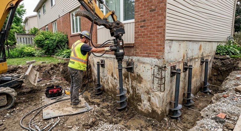 Helical Pile Installation in Matthews, NC