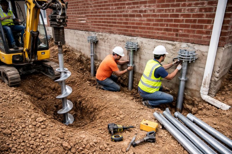 Helical Pile Installation in Matthews, NC