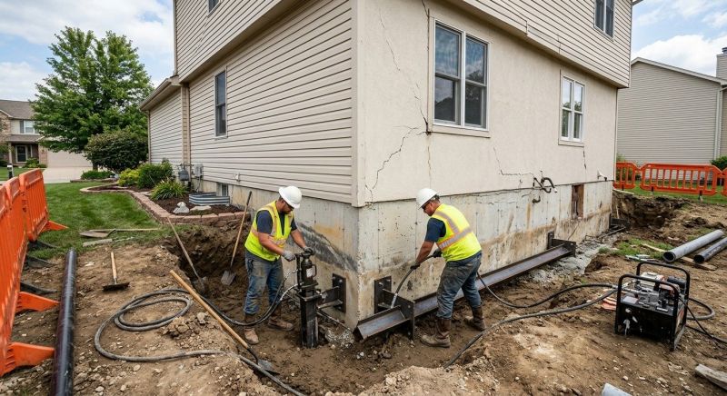 Sinking Foundation Repair in Belmont, NC