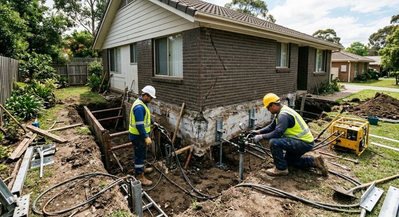 Sinking Foundation Repair in Locust, NC