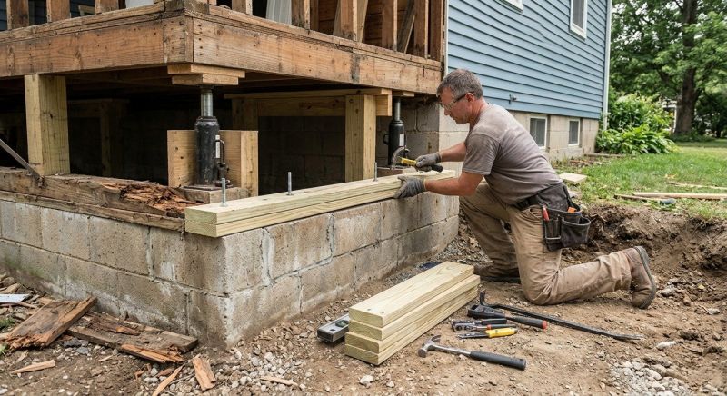 Sinking Foundation Repair in Mecklenburg County, NC