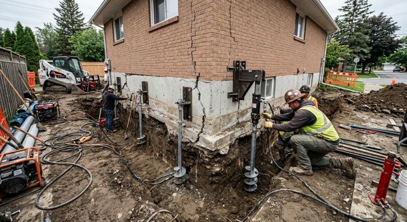 Sinking Foundation Repair in Union County, NC